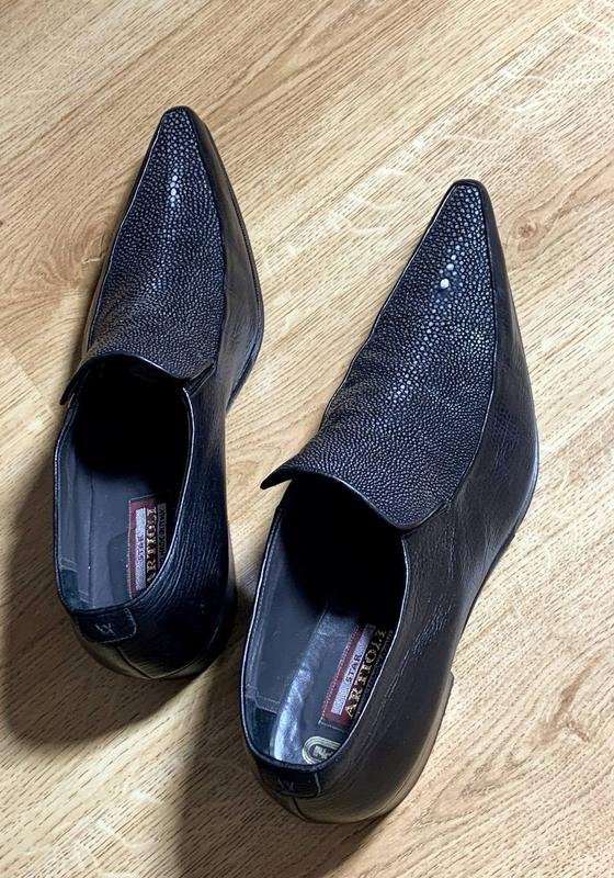 Men Artioli Heels Black Leather 41