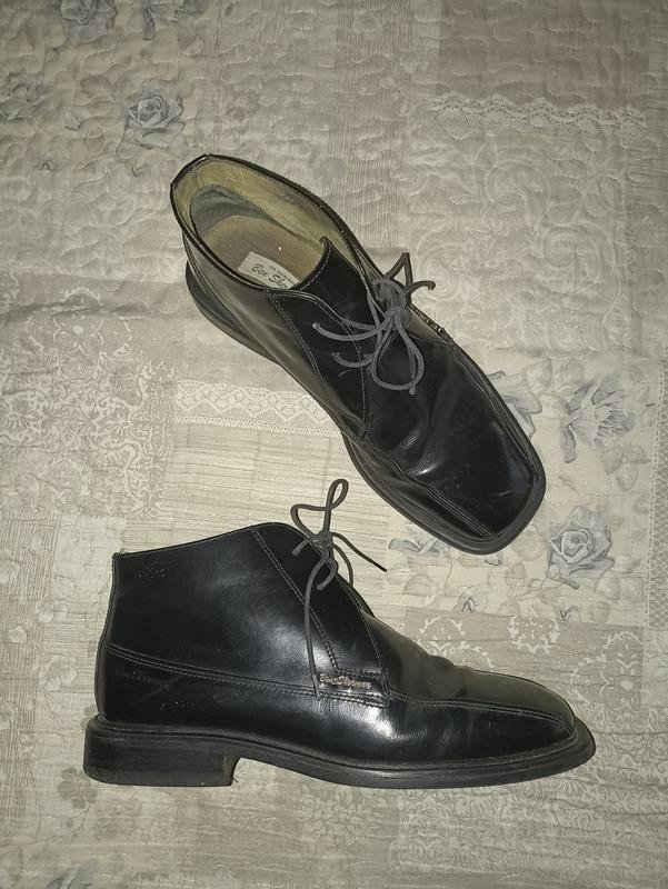 Uomo Ben Sherman Stivali Neri Pelle 40.5