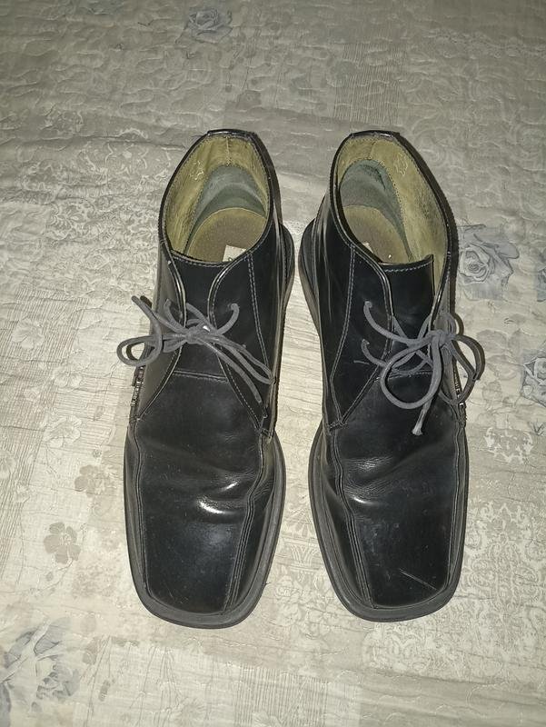 Uomo Ben Sherman Stivali Neri Pelle 40.5