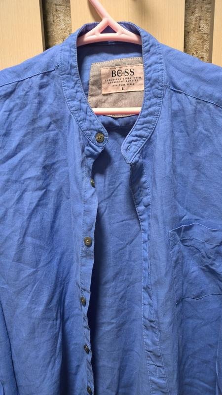 Men Boss Shirt Blue 38 / M / 46