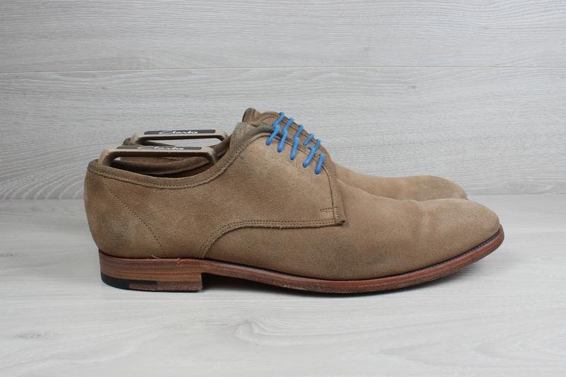 Homme Barker Chaussures Beige Suède 43