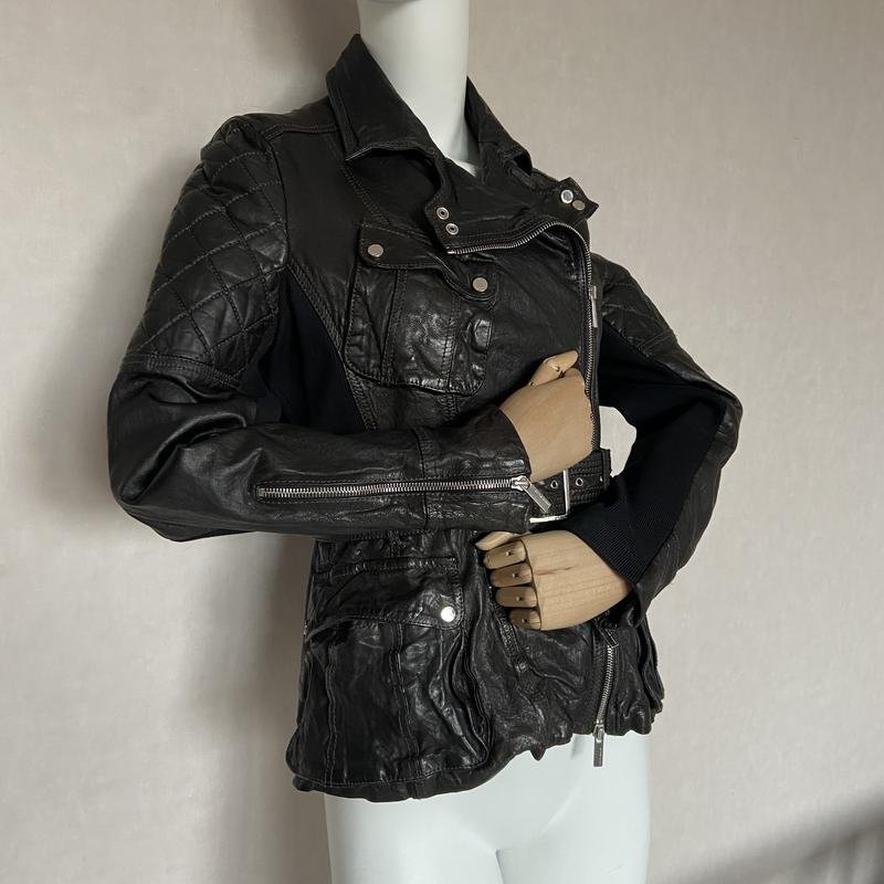 Women Karen Millen Jacket Brown Leather 38 / M /