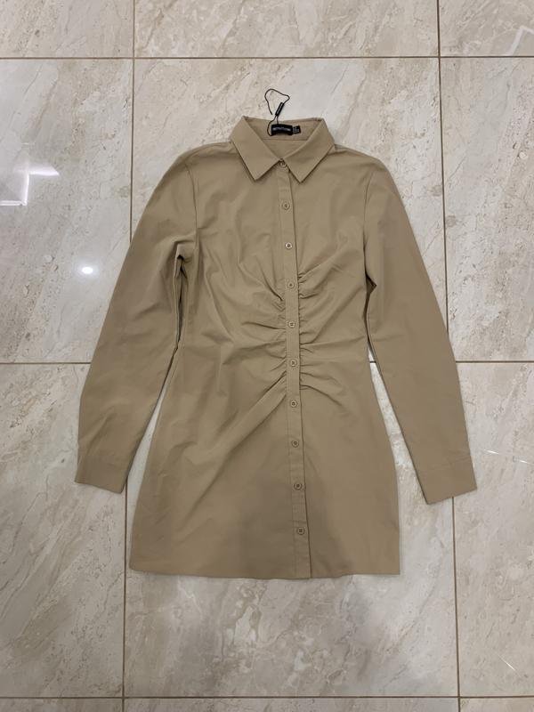 Женская PrettyLittleThing Платье Бежевый 36 / S /