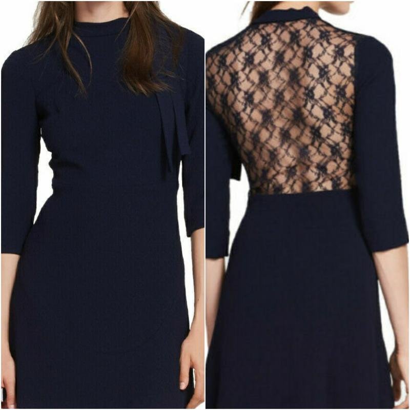 Femme Sandro Paris Robe Bleu Marine 38 / M / 46