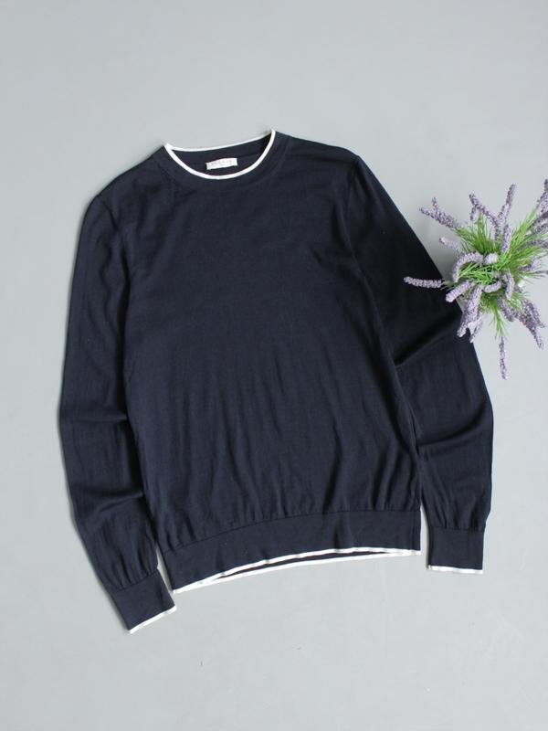Men Sandro Paris Sweater Black Wool 40 /L / 48