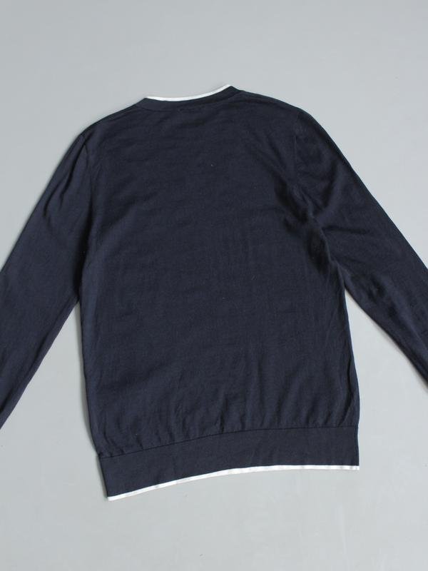 Men Sandro Paris Sweater Black Wool 40 /L / 48
