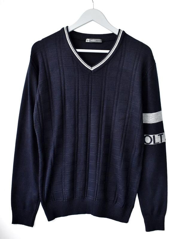 Мужской Colt Jeans Светр Тёмно-синий 40 /L / 48