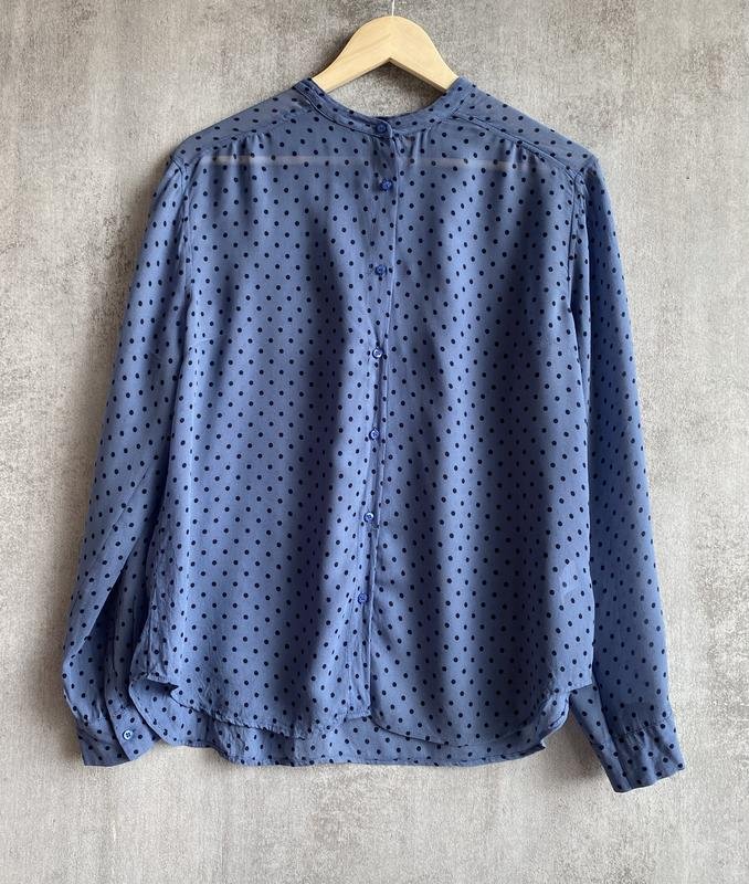 Women Custommade Shirt Navy Viscose 40 / L / 48