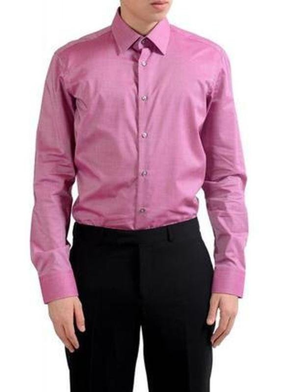 Мужской Hugo Boss Сорочка Розовая Хлопок M