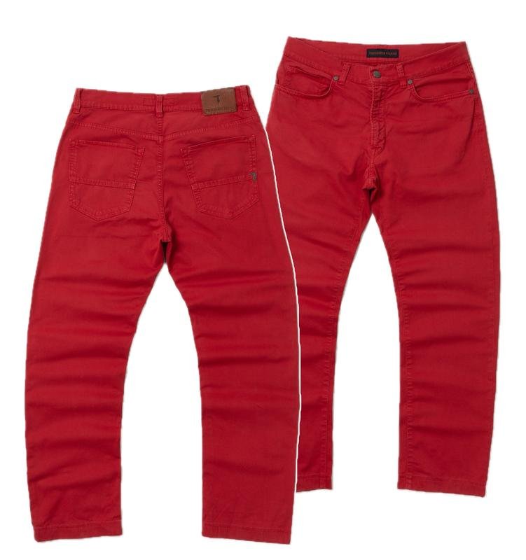 Мужской Trussardi Джинсы Красный Хлопок 30 / S /