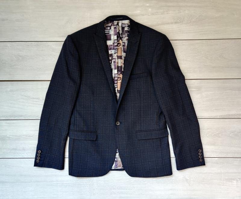 Men Ben Sherman Blazer Grey Wool 36 / S / 44