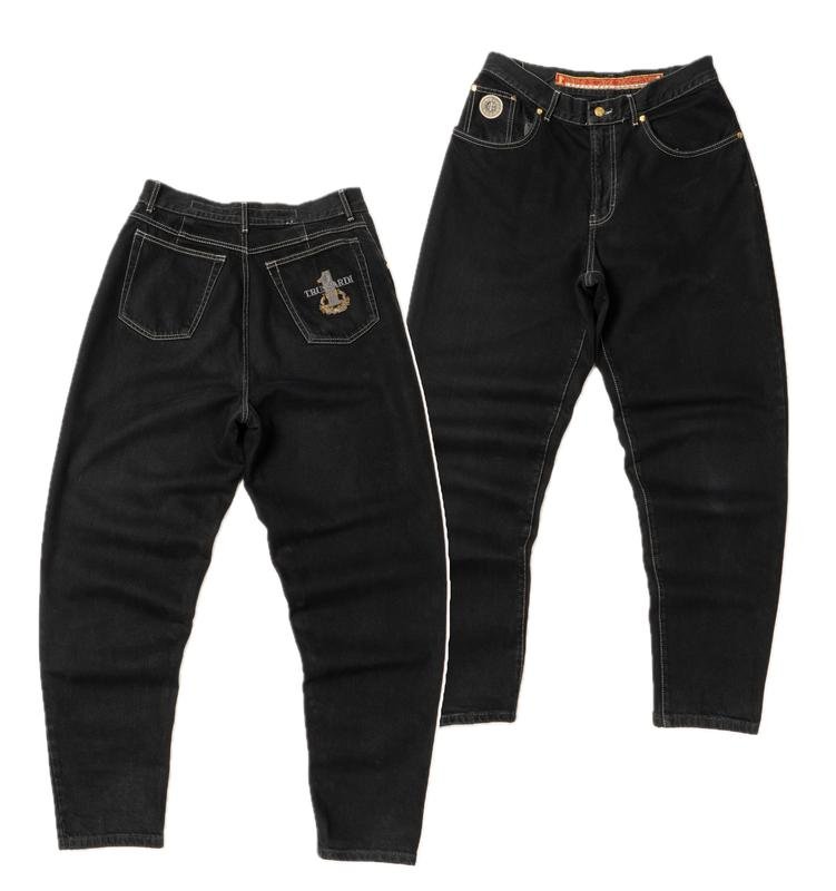 Мужские Trussardi Джинсы Чёрный Хлопок 32 / M / 46