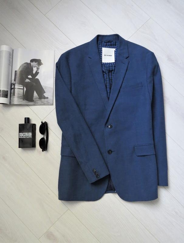 Men Ben Sherman Blazer Navy Cotton 40 /L / 48