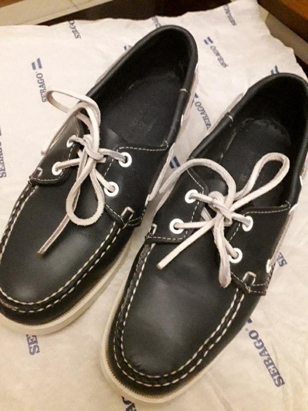 Женские Sebago Мокасины Тёмно-синий Кожа 38