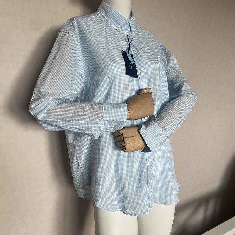 Женская Gant Сорочка Голубая Хлопок 36