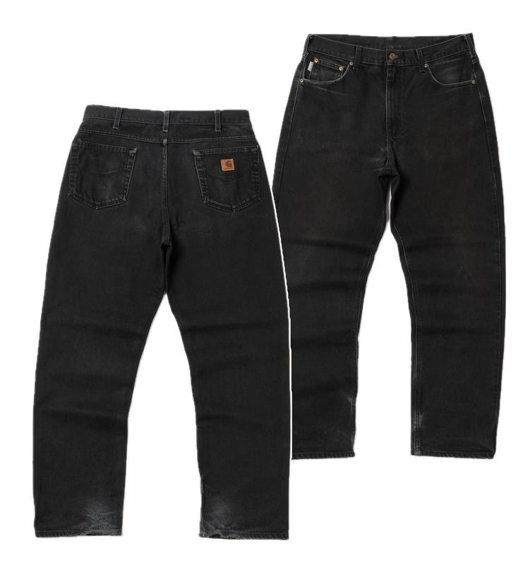 Homme Carhartt Jeans Noir Coton 36 / XL / 50