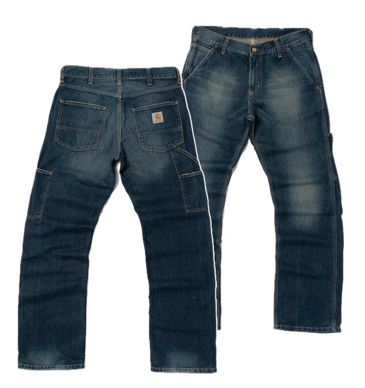 Homme Carhartt Jeans Bleu Marine Coton 30 / S / 44