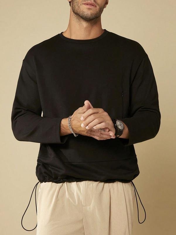Men DRYKORN Sweater Black Cotton 38 / M / 46