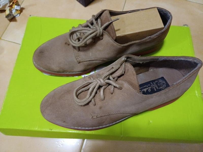 Women Heels Mustard Brown Suede 35