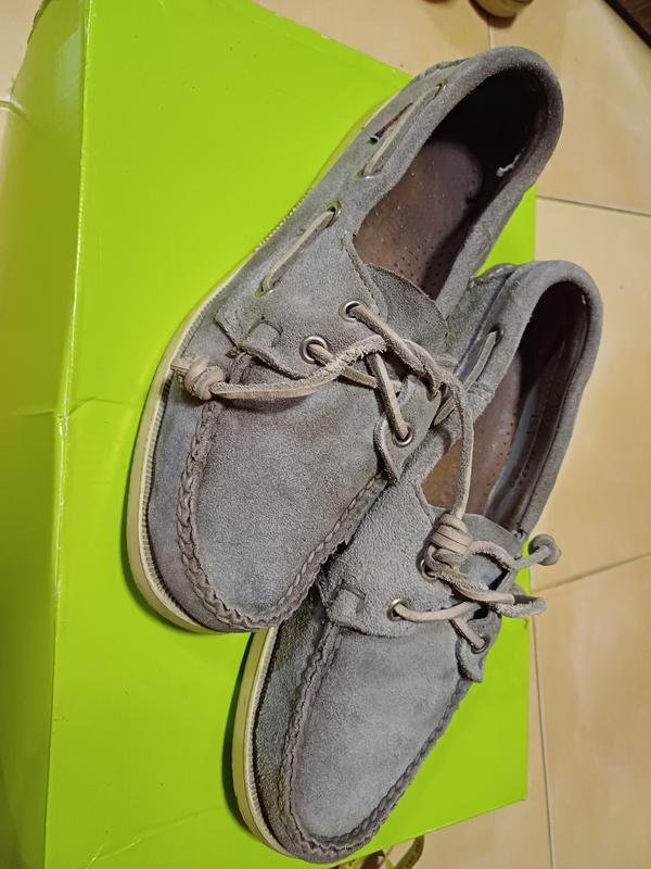 Herren Sebago Slipper Grau Wildleder 37