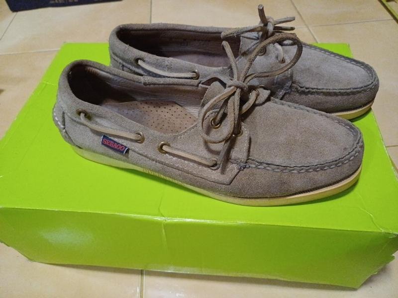 Herren Sebago Schuhe Grau Wildleder 38