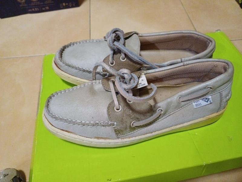 Herren Loafers Grau Leder 37