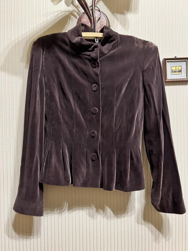 Women Cacharel Blazer Brown Velvet 36