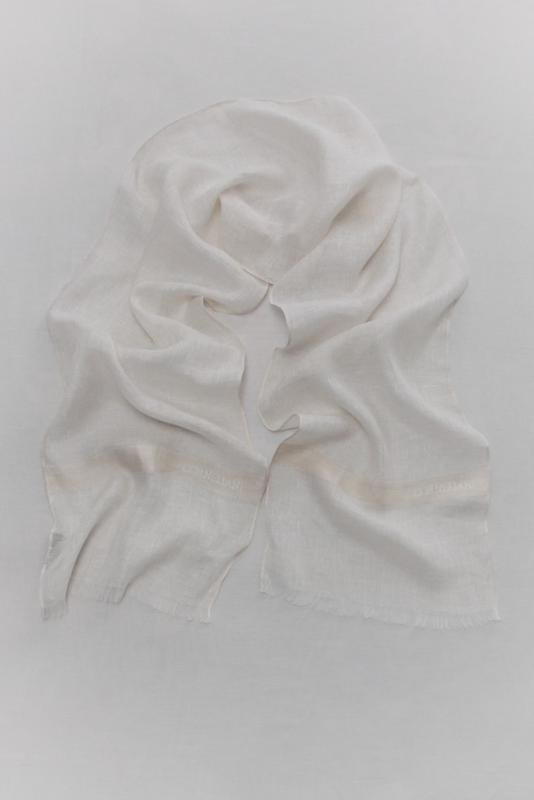 Donna Corneliani Sciarpa Bianca Lino