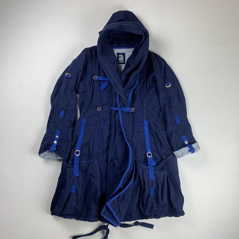 Women Marithé + François Girbaud Parka Navy Cotton