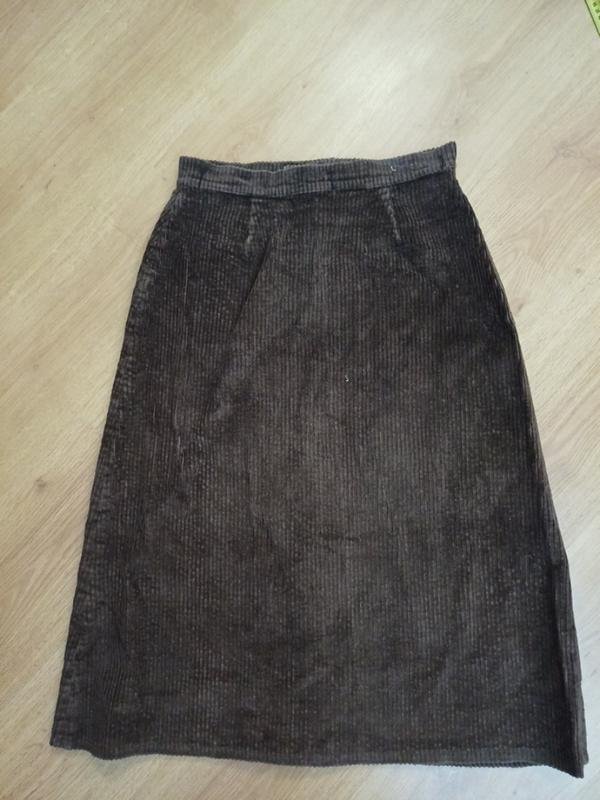 Женская Юбка Коричневая Вельвет 38 / M / 46