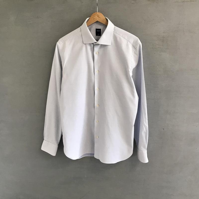 Herren Boggi Milano Hemd Blau Baumwolle 40 /L / 48