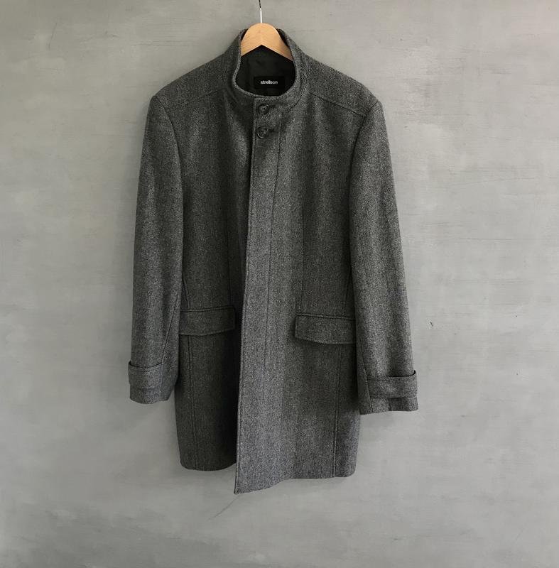 Uomo Strellson Cappotto Grigio Lana 40 /L / 48