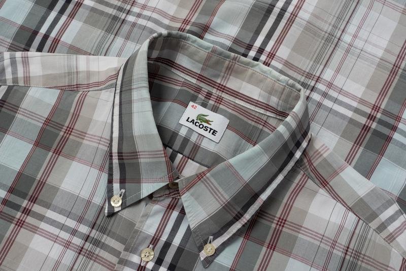 Homme Lacoste Chemise Grise Coton 40 /L / 48