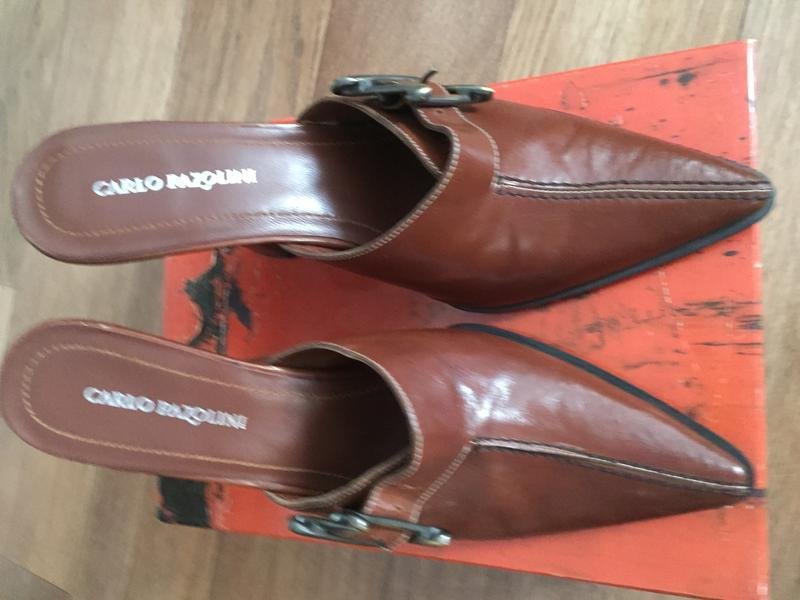 Women Carlo Pazolini Clogs Brown Leather 39