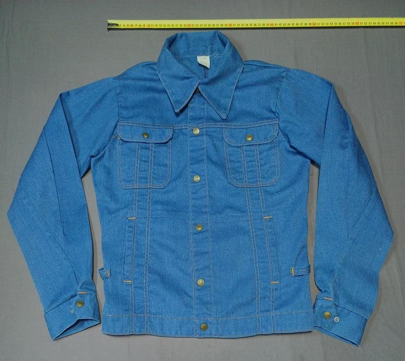 Femme Vintages Années 70 Veste Bleu Marine Denim