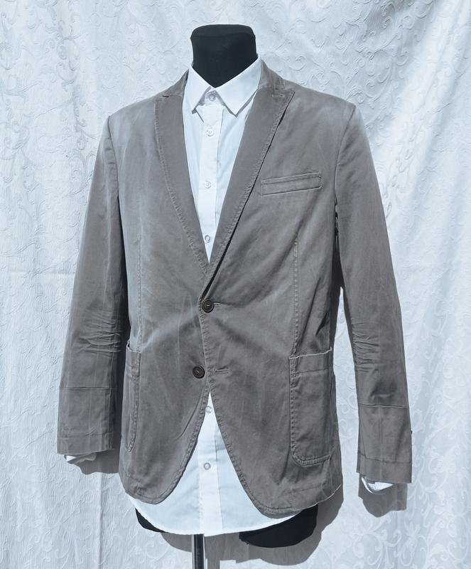 Herren DRYKORN Sakko Grau Baumwolle 40 /L / 48