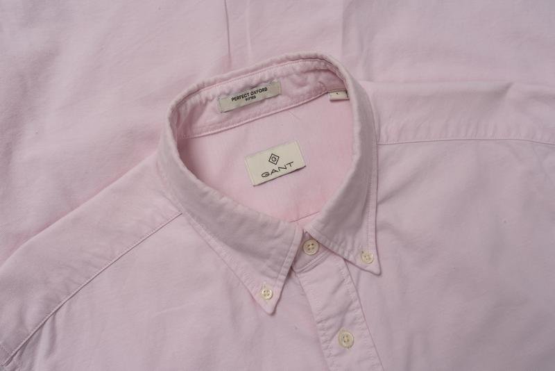 Мужская Gant Рубашка Розовая Хлопок 40 /L / 48