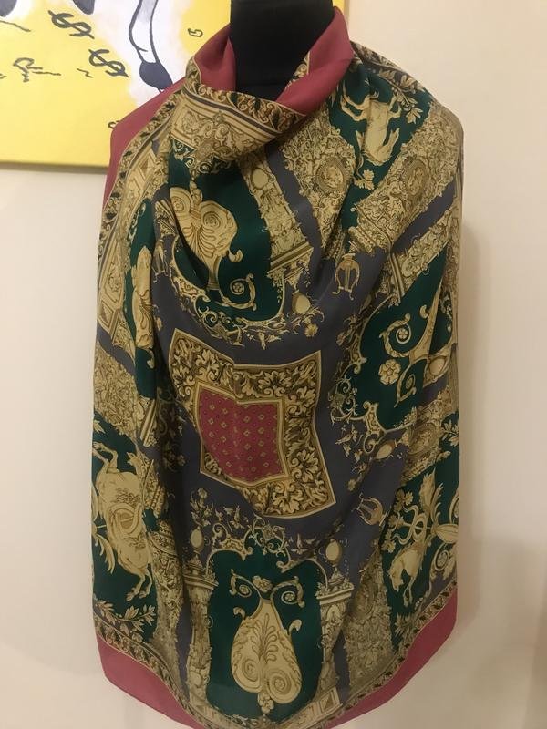 Unisex Ballin Scarf Green Silk One size