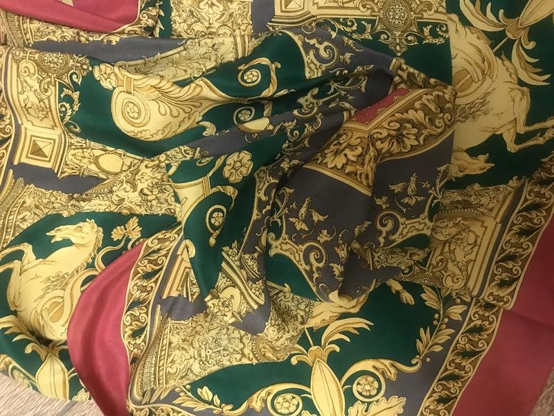 Unisex Ballin Scarf Green Silk One size