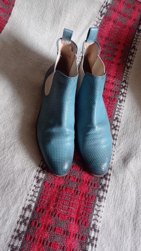 Damen Melvin Hamilton Chelsea Boots Blau Leder 38