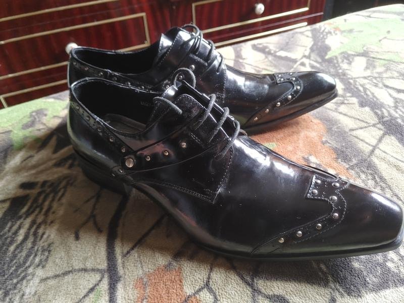 Homme Giorgio Armani Talons Noir Cuir 42