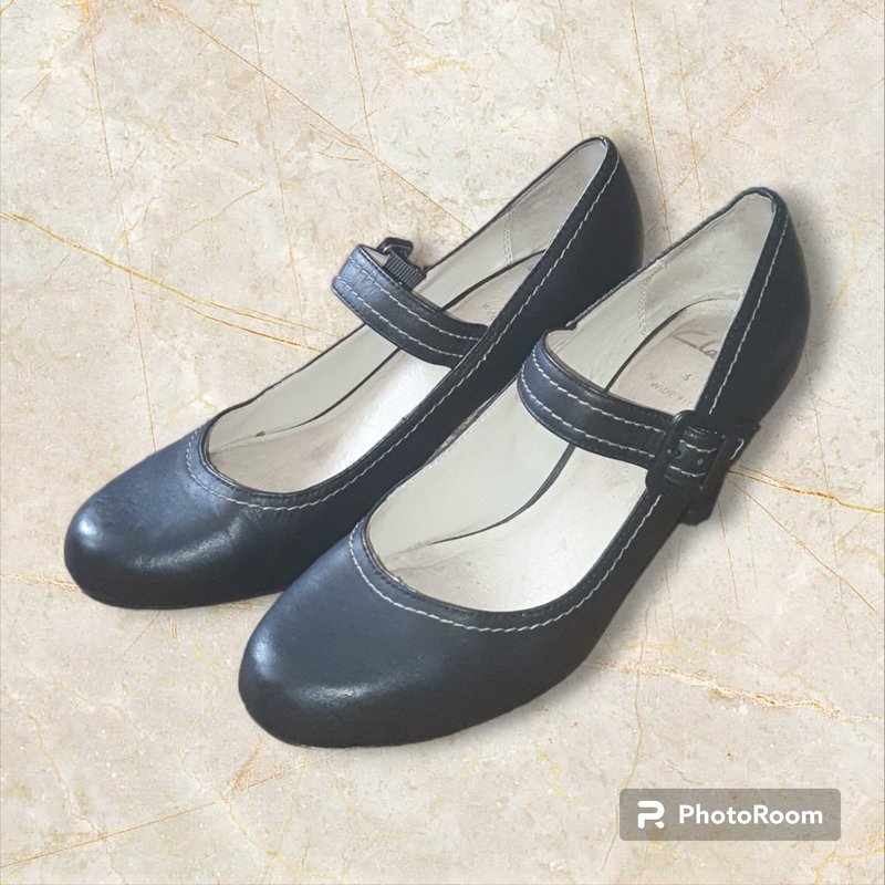 Donna Clarks Tacchi Nero Pelle 37