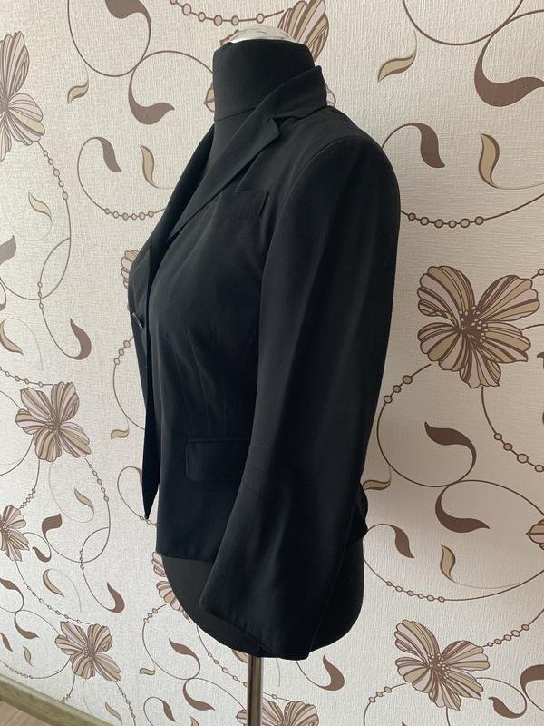 Damen Akris Sakko Schwarz Wolle M