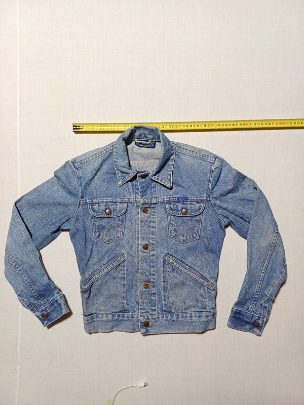Herren Wrangler Jacke Blau Denim 34