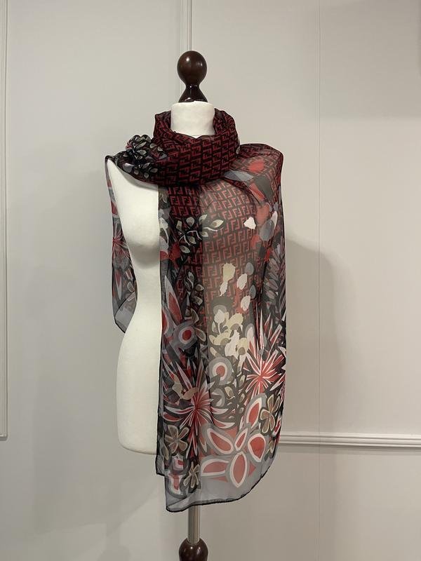 Unisexe Fendi Écharpe Noire Taille Unique