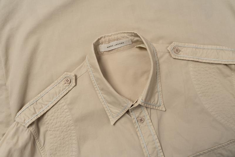 Мужская Marc Jacobs Рубашка Бежевый Хлопок 40 /L /