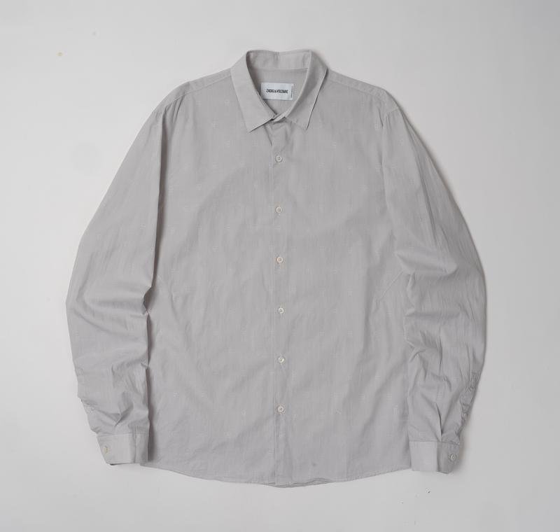 Uomo Zadig & Voltaire Camicia Grigia Cotone 40 /L