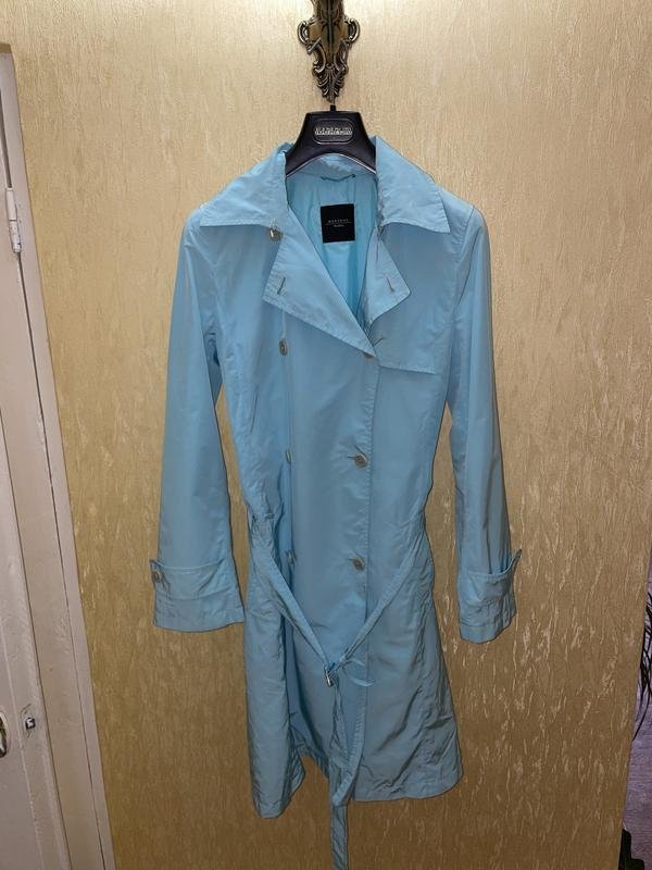 Femme Max Mara Trench Coat Turquoise 36 / S / 44