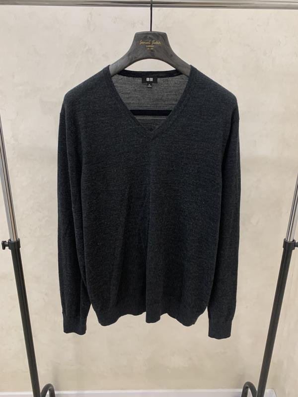 Мужской Uniqlo Свитер Серый Шерсть 42 / XL / 50
