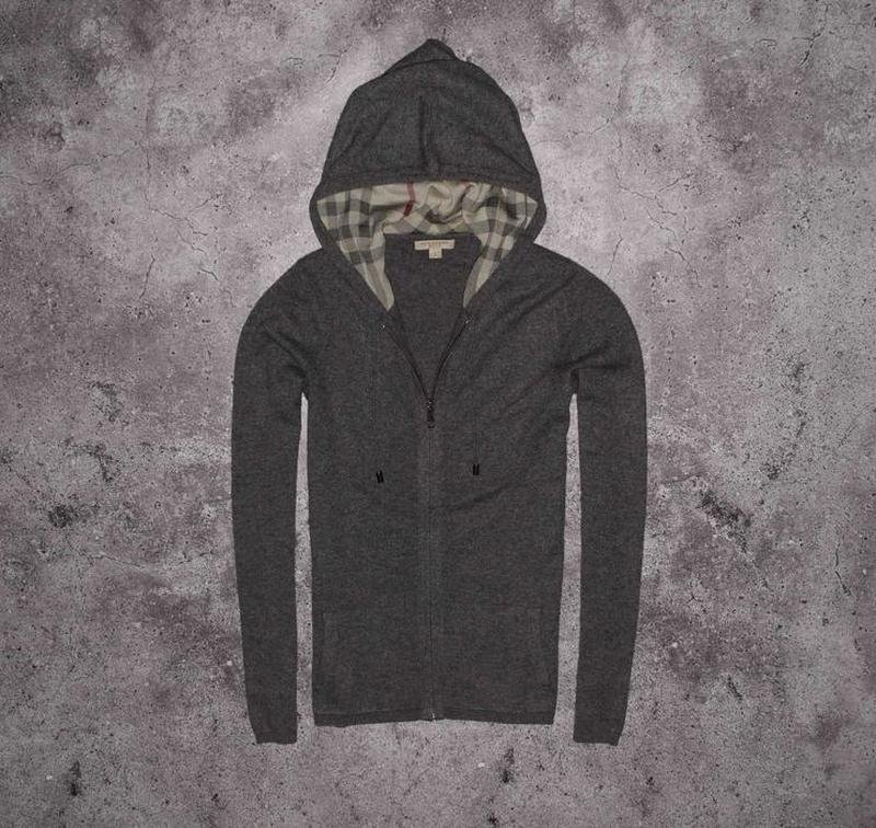 Herren Burberry Zip Hoodie Grau Kaschmir 34 / XS /
